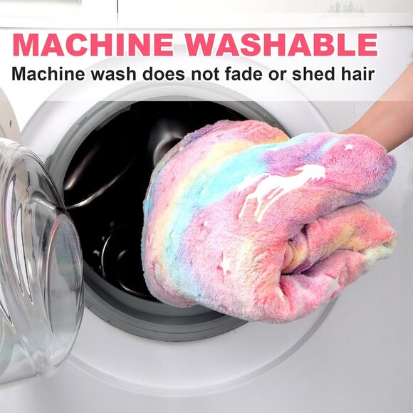 Glow in the Dark Unicorn Blanket Gifts for Girls Kids Christmas Birthday 50x60 - Picture 5 of 7